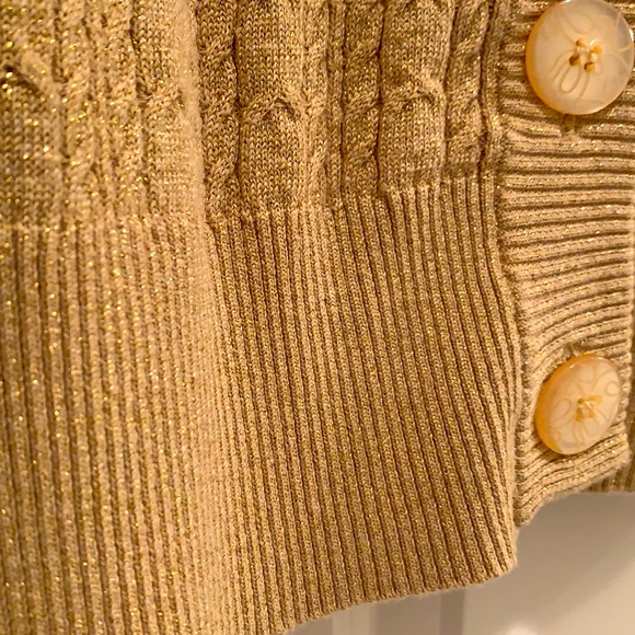 Gold Shimmer Cardigan - Picture 5 of 7